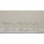 Set of 8 Cut Crystal Champagne Coops
