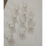 French Set of 11 Glass Wine Glasses