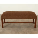 Reproduction Mahogany & Upholstered Bench
