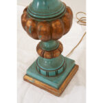 Pair of French Reproduction Painted Lamps