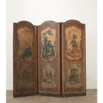French 19th Century Painted Folding Screen