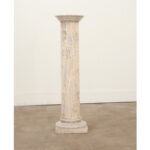 French Solid White Marble Column