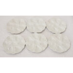 Set of 6 White Oyster Plates