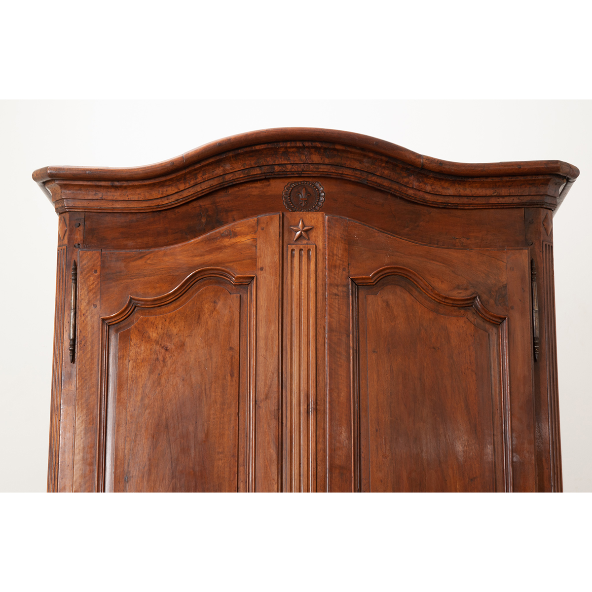 French 18th Century Solid Walnut Armoire - Fireside Antiques