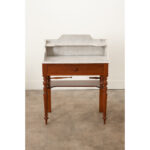 French Pitch Pine and Marble Vanity