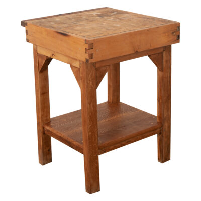 French Square Butcher Block Table