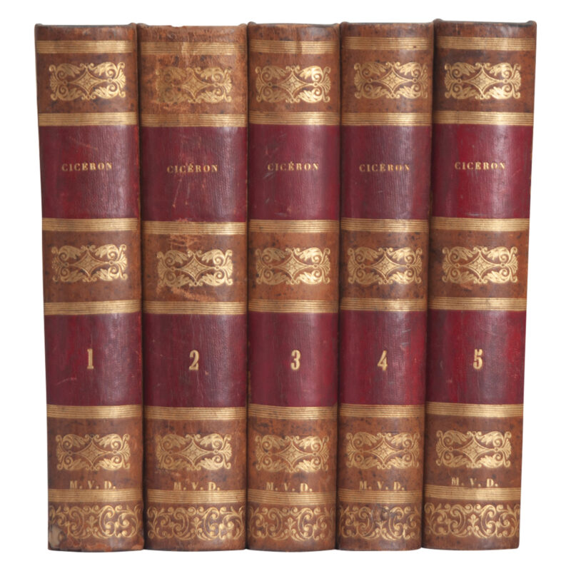 Set of 5 French Books by Marco Tulio Cicerón