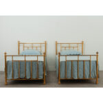 Pair of French Brass Twin Beds by Albert Will