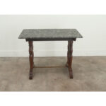 French 20th Century Carved Oak Bistro Table