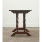 French 20th Century Carved Oak Bistro Table