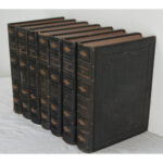 Set of 7 Antique French Encyclopedias & Dictionaries