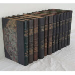 Set of 12 Leather Bound Geography Books