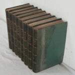 Set of 8 French Leather Bound Geography Books