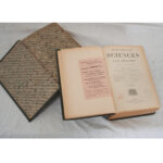 Set of 2 Leather Bound French Scientific Dictionaries