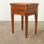French 19th Century Solid Walnut Bedside Table
