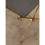French Vintage Brass & Marble Cocktail Table