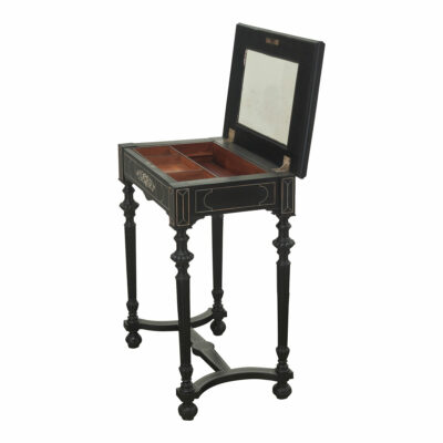 French 19th Century Ebonized & Inlay Vanity
