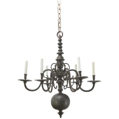 Large French 19th Century Brass Chandelier