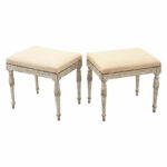 Pair of Swedish 18th Century Louis XVI Style Benches