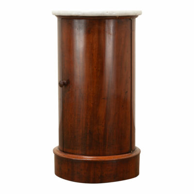 English Mahogany Round Bedside Table