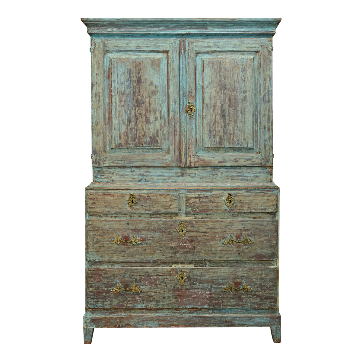Swedish Gustavian Painted Cabinet - Fireside Antiques
