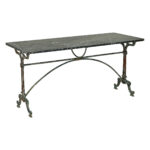 French Marble & Iron Bistro Table