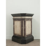 Large Faux Marble Painted Triangular Pedestal