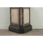 Large Faux Marble Painted Triangular Pedestal