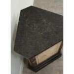 Large Faux Marble Painted Triangular Pedestal