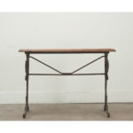 French Iron, Walnut, & Marble Bistro Table