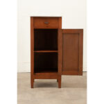 Dutch Oak & Marble Bedside Cabinet