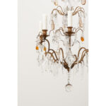 French 19th Century Brass & Crystal Chandelier