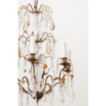 French 19th Century Brass & Crystal Chandelier
