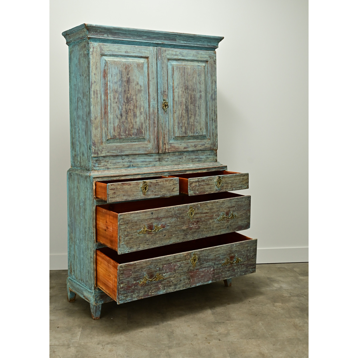 Swedish Gustavian Painted Cabinet - Fireside Antiques