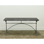 French Marble & Iron Bistro Table