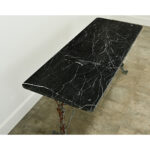 French Marble & Iron Bistro Table