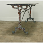 French Marble & Iron Bistro Table