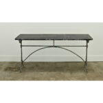 French Marble & Iron Bistro Table