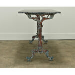 French Marble & Iron Bistro Table