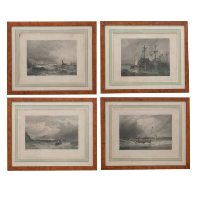 Set of 4 French Framed Lithographs