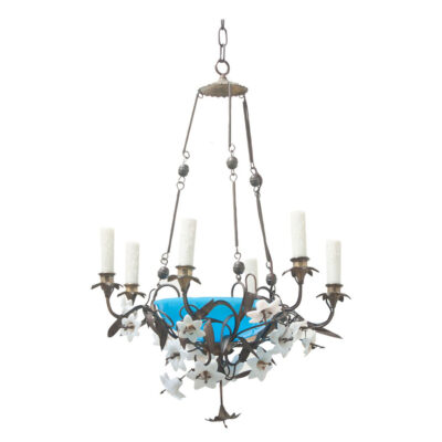French 20th Century Floral Chandelier