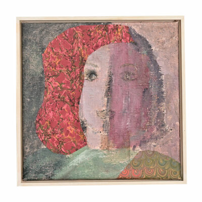 Mixed Media Painting of a Lady Face