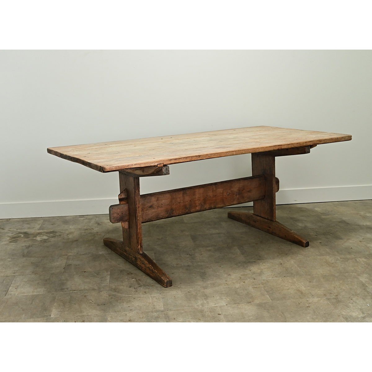 Swedish 18th Century Trestle Base Dining Table - Fireside Antiques