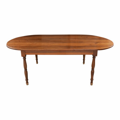 French 19th Century Oval Walnut Table