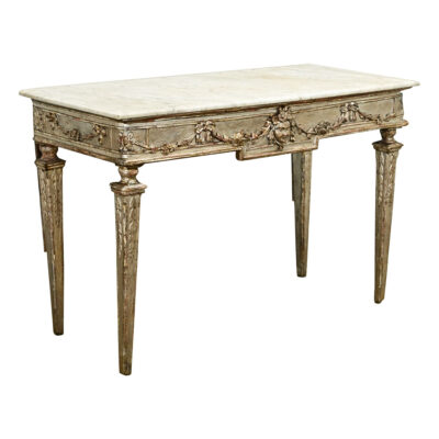 Italian 18th Century Silver-Gilt & Marble Console