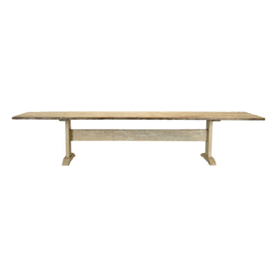 Massive Gustavian Trestle Base Dining Table