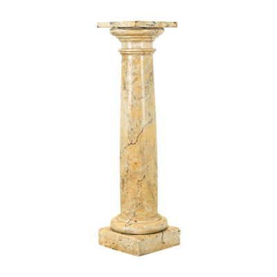 French Faux Marble Plaster Pedestal
