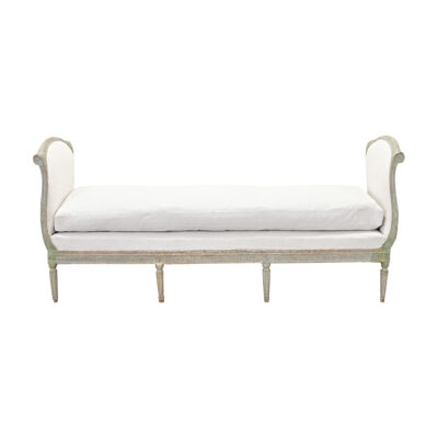 Large Gustavian 18th Century Painted Daybed