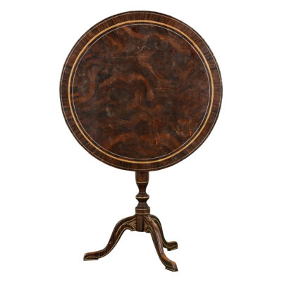 Swedish Mahogany Spinning Tilt-Top Table