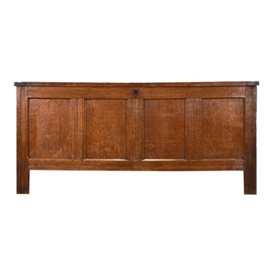 Dutch 19th Century Oak Paneled Coffer